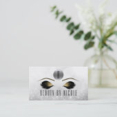 Gold Makeup Eyes Silver Glam Customer Loyalty Card Treuekarte (Stehend Vorderseite)