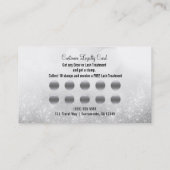 Gold Makeup Eyes Silver Glam Customer Loyalty Card Treuekarte (Rückseite)
