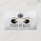 Gold Makeup Eyes Silver Glam Customer Loyalty Card Treuekarte (Vorderseite)