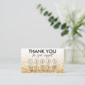 Gold Makeup Hair Logo Loyalty Card Visitenkarte (Stehend Vorderseite)