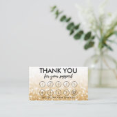 Gold Makeup Hair Logo Loyalty Card Visitenkarte (Stehend Vorderseite)