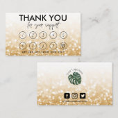 Gold Makeup Hair Logo Loyalty Card Visitenkarte (Vorne/Hinten)