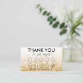 Gold Makeup Hair Logo Loyalty Card Visitenkarte (Stehend Vorderseite)
