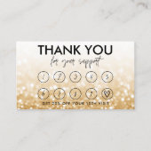 Gold Makeup Hair Logo Loyalty Card Visitenkarte (Vorderseite)
