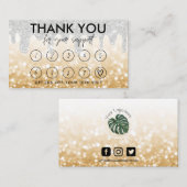 Gold Makeup Tropfen Loyalitätskarte Visitenkarte (Vorne/Hinten)