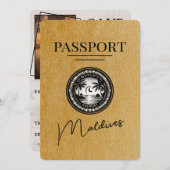 Gold Maldives Pass Save the Date (Vorne/Hinten)