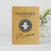 Gold Maldives Pass Save the Date (Stehend Vorderseite)