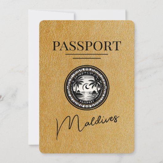 Gold Maldives Pass Save the Date (Vorderseite)