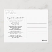 Gold Mandala auf Ankündigung des Lila Abschlusses Postkarte (Rückseite)