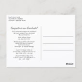 Gold Mandala auf Aquamarinem blauen Abschluss Ankü Postkarte (Rückseite)