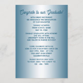 Gold Mandala auf Aquamarinem blauen Abschluss Ankündigung (Rückseite)