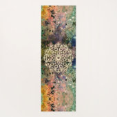 Gold Mandala auf Colorblast Abstrakt Yogamatte (Rückseite)