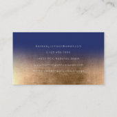 Gold Mandala auf Navy Blue Yoga Visitenkarte (Rückseite)