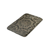 Gold Mandala Bath Mat Badematte (Schrägansicht)