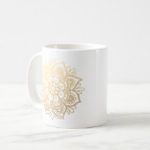 Gold-Mandala-Blume Kaffeetasse (Vorderseite Links)