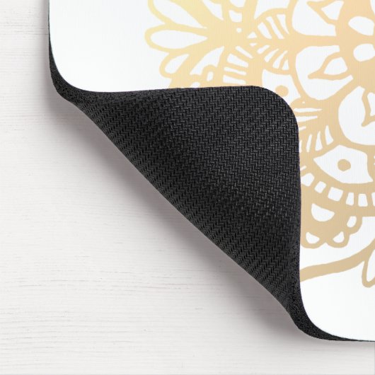 Gold Mandala Blume Mousepad (Ecke)