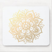 Gold Mandala Blume Mousepad (Vorne)