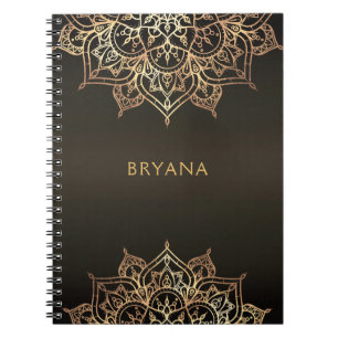 Gold Mandala Braun Bronze Chic Glamour Modern Glam Notizblock