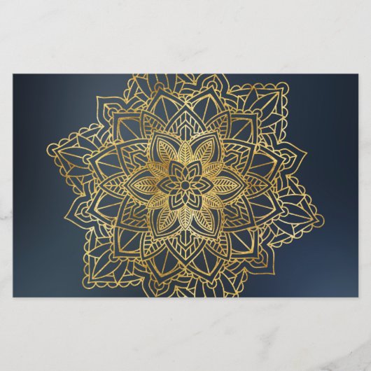 Gold Mandala Briefpapier (Vorderseite)