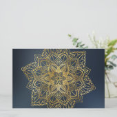 Gold Mandala Briefpapier (Stehend Vorderseite)