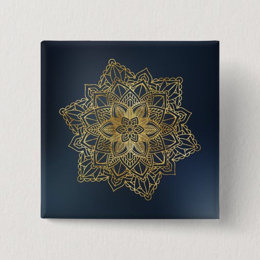 Gold Mandala Button (Vorderseite)
