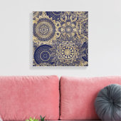 Gold Mandala Collection Blue Design Leinwanddruck (Insitu (Wohnzimmer))