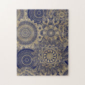 Gold Mandala Collection Blue Design Puzzle (Vertikal)