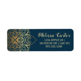 Gold Mandala Damask Muster