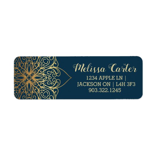 Gold Mandala Damask Muster (Vorne)