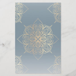 Gold Mandala Damask Muster Briefpapier