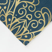 Gold Mandala Damask Muster Fleecedecke (Ecke)