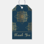 Gold Mandala Damask Muster Geschenkanhänger (Vorderseite)