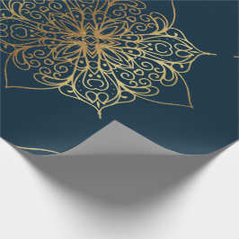 Gold Mandala Damask Muster Geschenkpapier