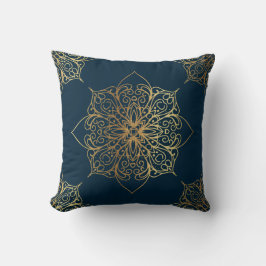 Gold Mandala Damask Muster Kissen