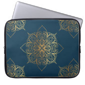 Gold Mandala Damask Muster Laptopschutzhülle (Vorderseite)