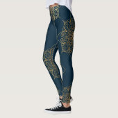 Gold Mandala Damask Muster Leggings (Links)