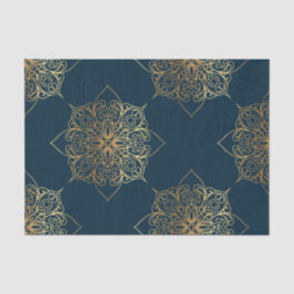 Gold Mandala Damask Muster Seidenpapier