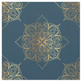 Gold Mandala Damask Muster Stoff