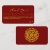 gold mandala danke Karte (Vorne/Hinten)