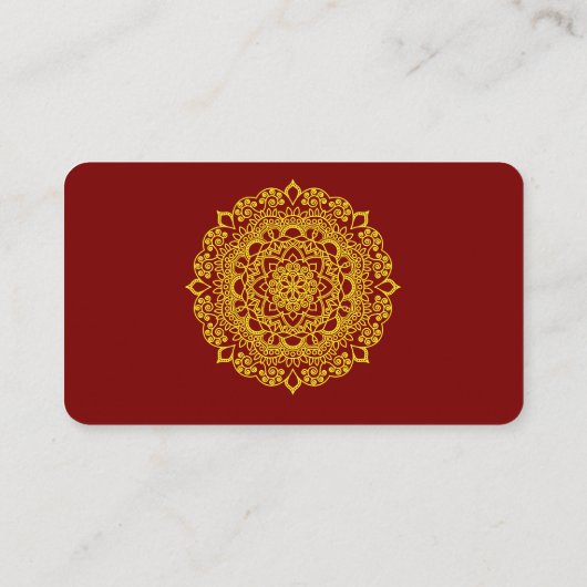 gold mandala danke Karte (Rückseite)