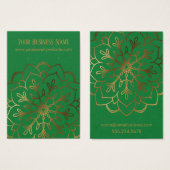 Gold Mandala & Deep Green Earring Holder Display (Vorne & Hinten)