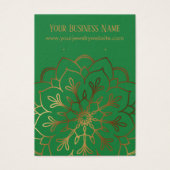 Gold Mandala & Deep Green Earring Holder Display (Vorderseite)