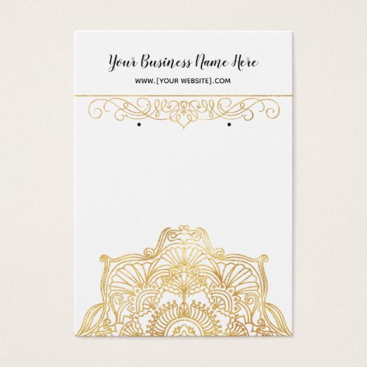 Gold Mandala Earring Display Cards (Vorderseite)