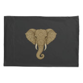 Gold Mandala Elephant Hamsa Hand - Reversible Boho Kissenbezug (Rückseite)