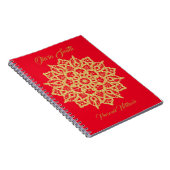 Gold Mandala Foto Notebook Notizblock (Rechte Seite)
