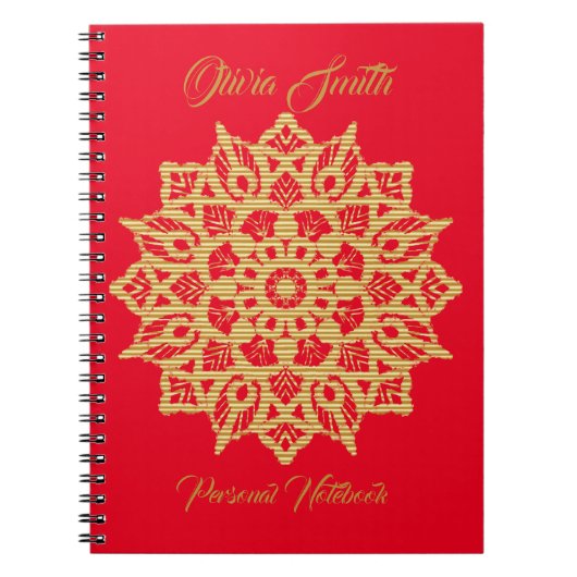 Gold Mandala Foto Notebook Notizblock (Vorderseite)
