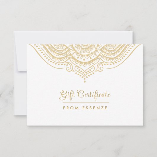 Gold Mandala Geschenkgutachten Design (Vorderseite)