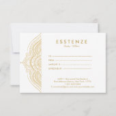 Gold Mandala Geschenkgutachten Design (Rückseite)