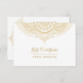 Gold Mandala Geschenkgutachten Design (Vorne/Hinten)