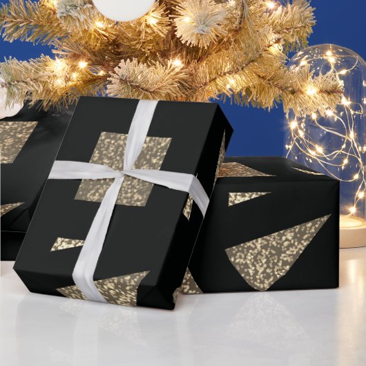 Gold Mandala Glitzert Geschenkpapier (Feiertage)